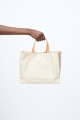 Marni Cream & Brown Museo Leather Tote
