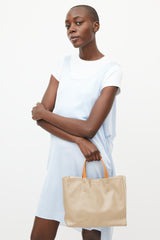 Marni Cream & Brown Museo Leather Tote