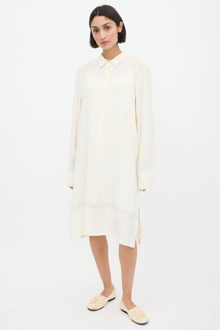 Marni Cream & Green Shirt Dress