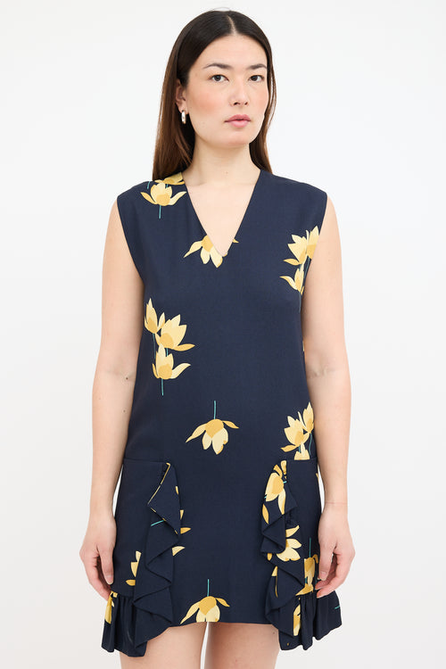 Marni Crepe Floral Dress