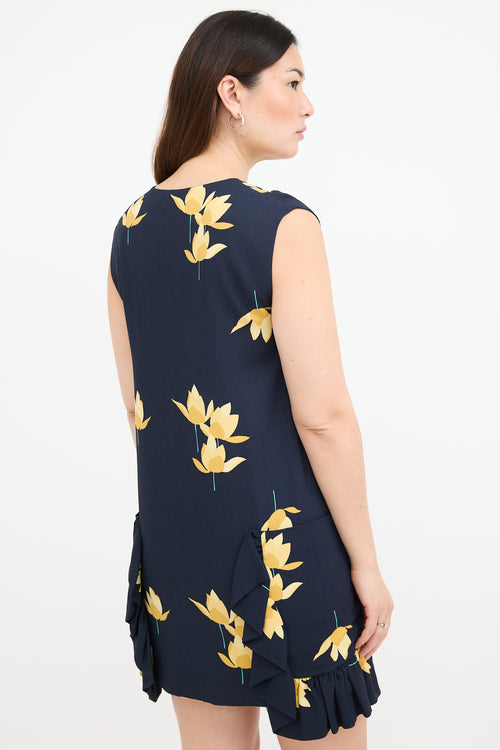 Marni Crepe Floral Dress