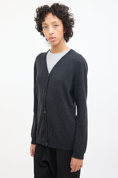 Marni Dark Grey Cashmere V-Neck Cardigan