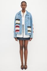 Marni Denim Appliqué Floral Jacket