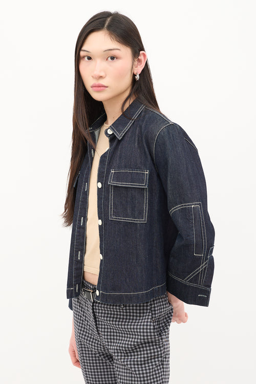 Marni Denim Contrast Stitch Jacket