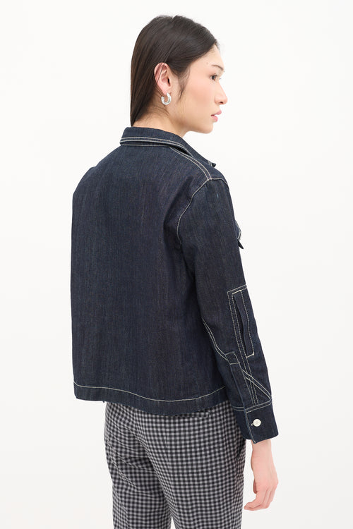 Marni Denim Contrast Stitch Jacket