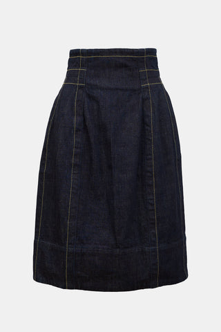 Marni Denim Zip Midi Skirt