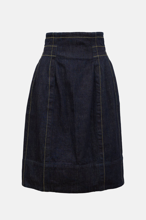 Marni Denim Zip Midi Skirt