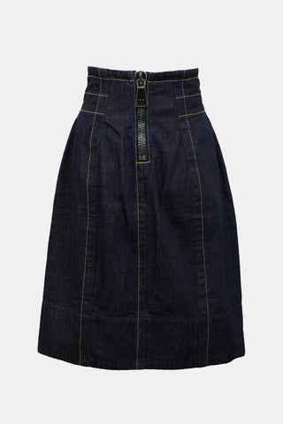 Marni Denim Zip Midi Skirt
