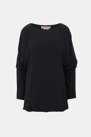 Marni Draped Dolman Sleeve Top