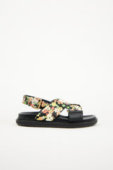 Marni Leather Floral Fussbett Sandal