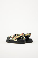 Marni Leather Floral Fussbett Sandal