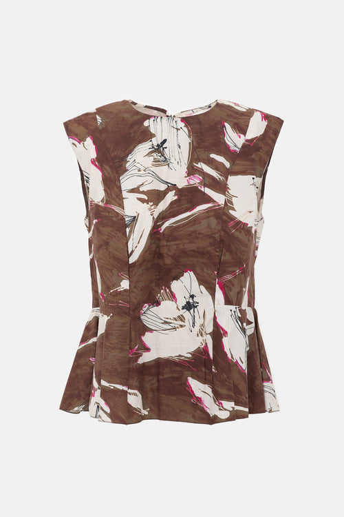 Marni Floral Sleeveless Top