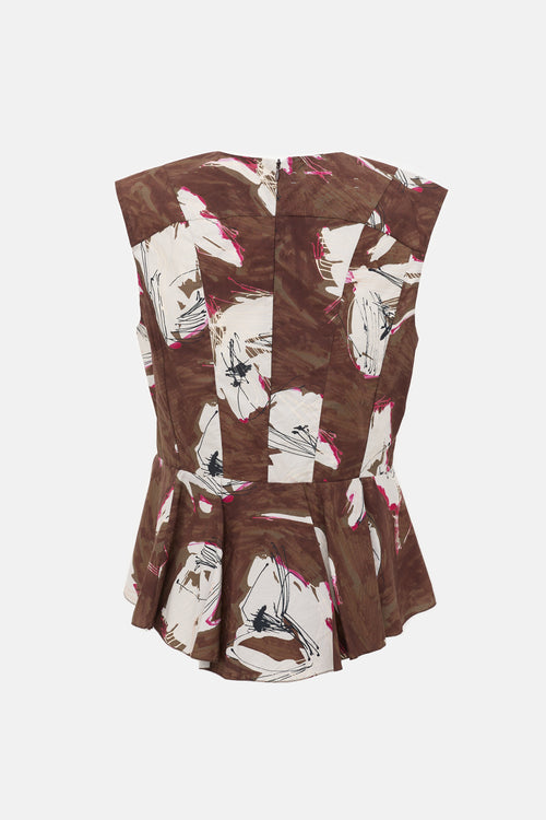 Marni Floral Sleeveless Top