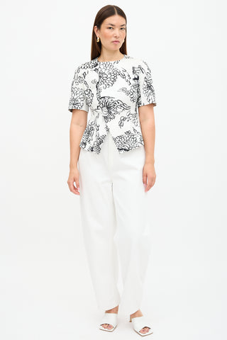 Marni Floral Peplum Top