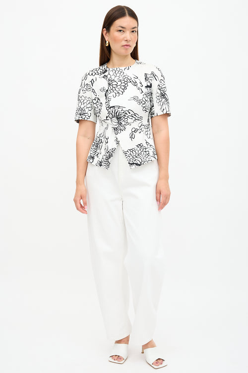 Marni Floral Peplum Top