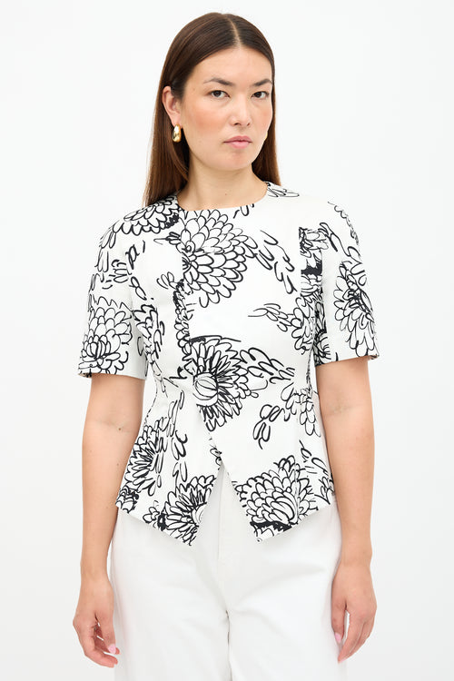 Marni Floral Peplum Top
