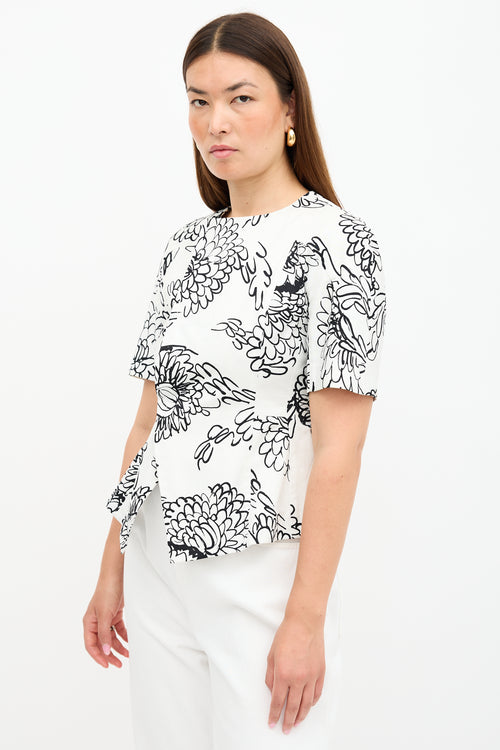 Marni Floral Peplum Top