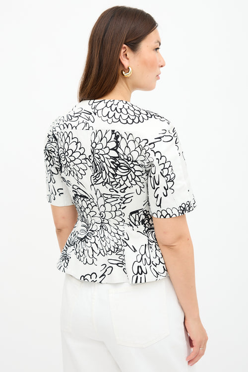 Marni Floral Peplum Top