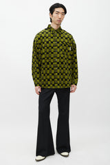 Marni Green & Black Checker Corduroy Shirt