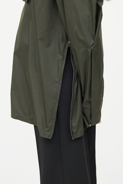 Marni Green Hooded Windbreaker Jacket