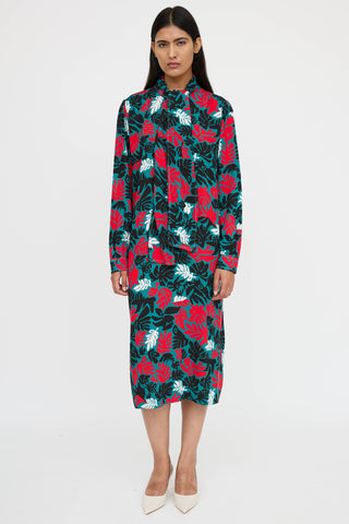 Marni Patterned Scarf Dress