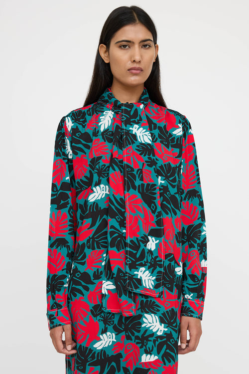Marni Patterned Scarf Dress