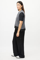 Marni Grey & Black Zip Top