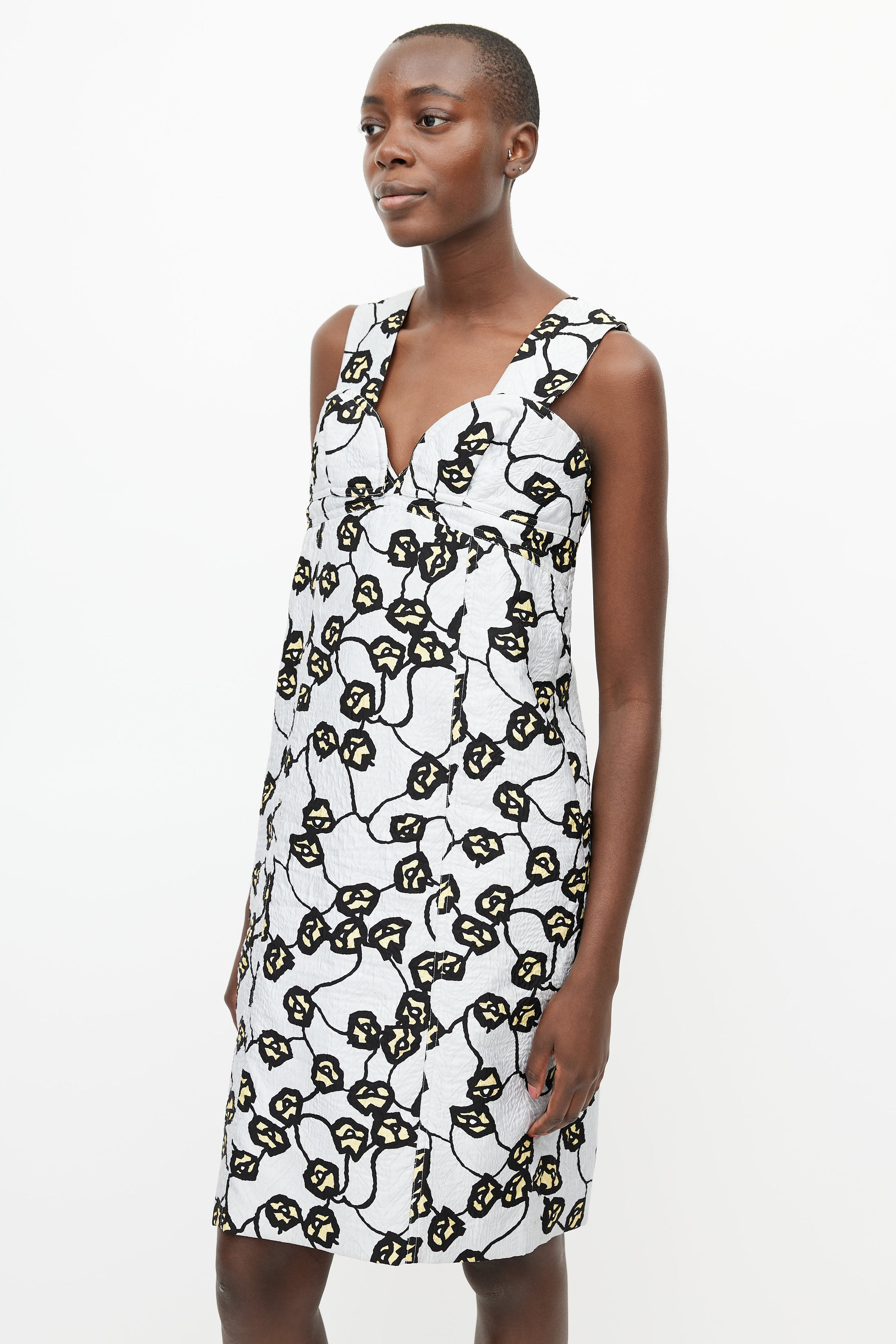 Marni // Grey & Multi Quilted Floral Dress – VSP Consignment