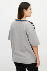 Marni Grey & Multicolour Leaf T-Shirt