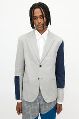 Marni Grey & Navy Colourblock Blazer