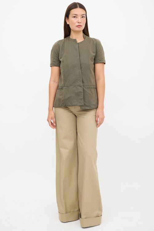 Marni Green Two Pocket Top