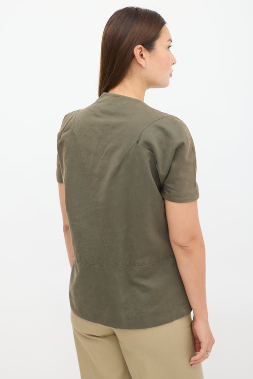 Marni Green Two Pocket Top