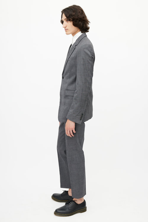 Marni Grey Wool Blazer Pant Suit