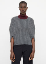 Marni Grey & Burgundy Wool Shawl
