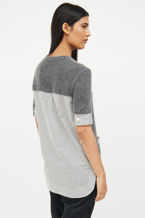 Marni Grey Knit Striped Top