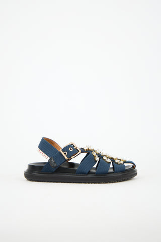 Marni Embellished Fussbett Sandal