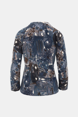 Marni Knit Printed V-Neck Top