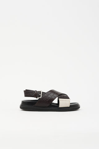 Marni Leather Fussbett Sandal