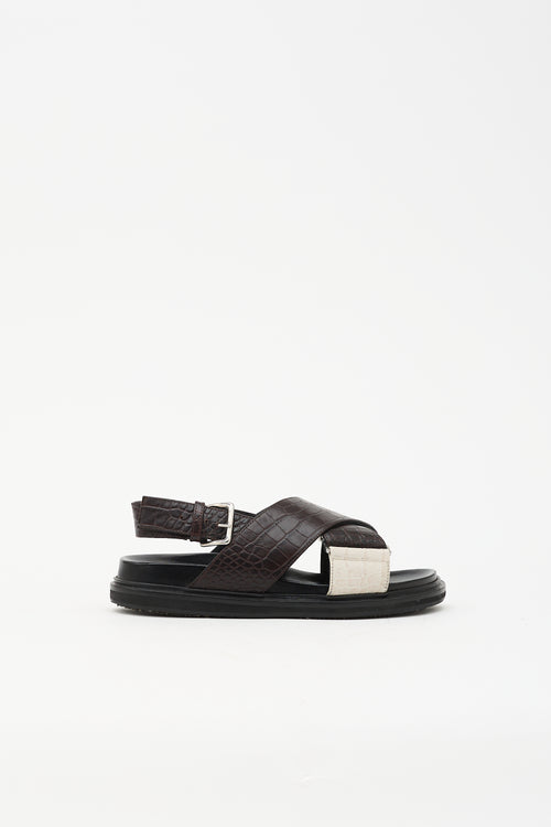 Marni Leather Fussbett Sandal