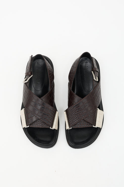 Marni Leather Fussbett Sandal
