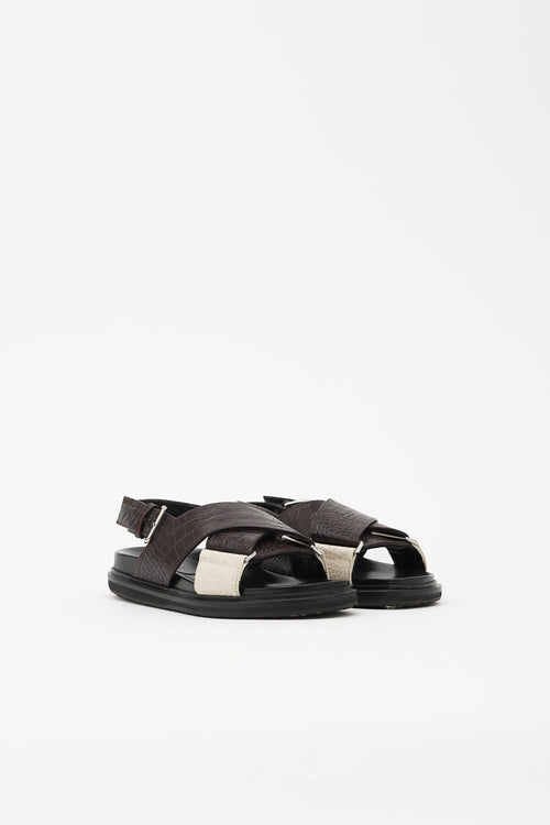 Marni Leather Fussbett Sandal