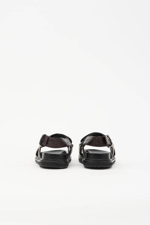 Marni Leather Fussbett Sandal