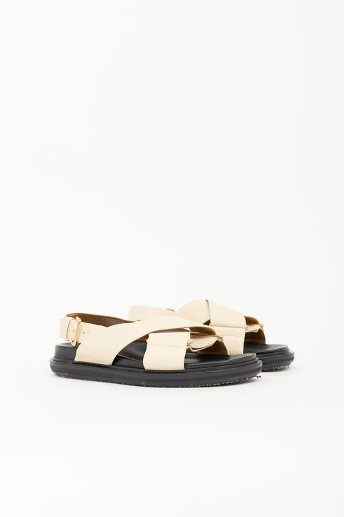 Marni Leather Fussbett Sandal