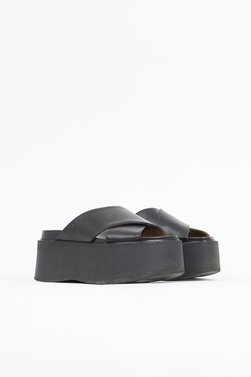 Marni Leather Fussbett Sandal