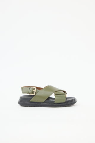 Marni Leather Fussbett Sandal