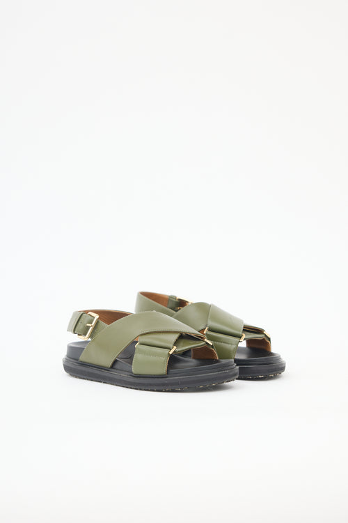 Marni Leather Fussbett Sandal
