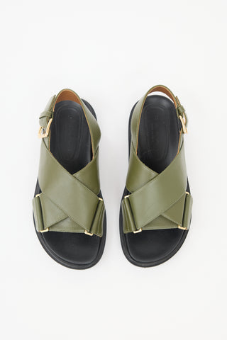 Marni Leather Fussbett Sandal