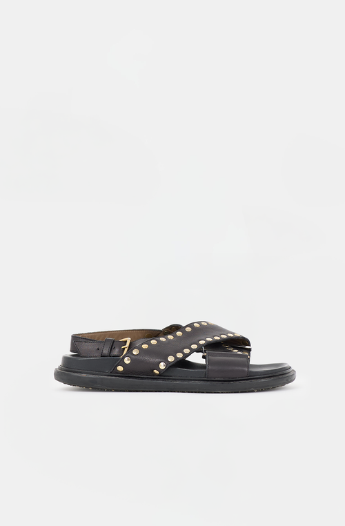 Marni Leather Studded Fussbett Sandal