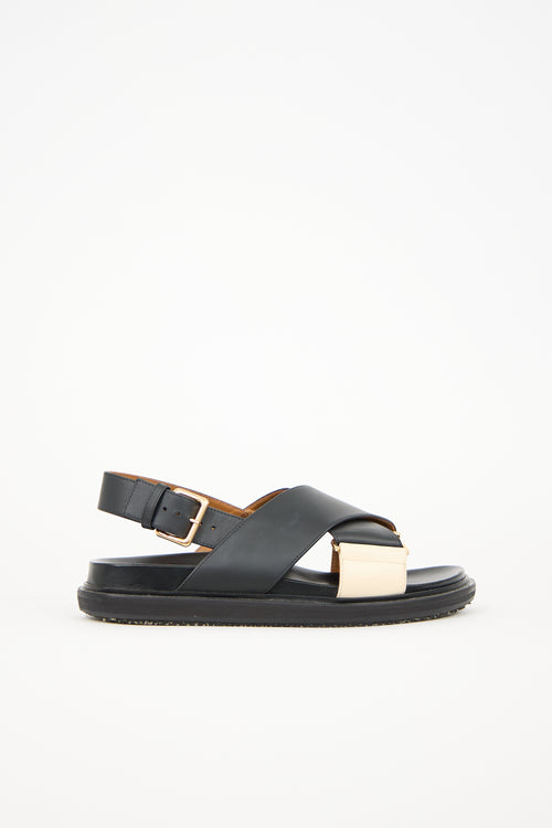 Marni Leather Fussbett Sandal
