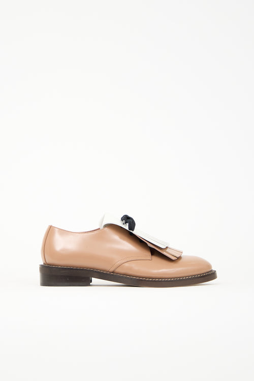 Marni Leather Kiltie Fringe Derby